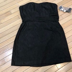 Gap strapless black denim dress NWT